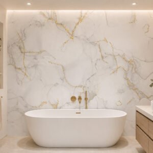 Panneau de bain moderne avec baignoire îlot