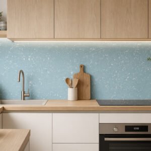 credence cuisine-grunge-bleu-gris