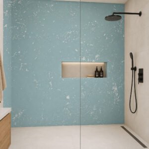 panneau de douche-grunge-bleu-gris