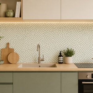 credence CUISINE---ABSTRAIT---BEIGE-GRIS