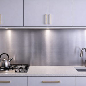 credence cuisine ral 9006 metal