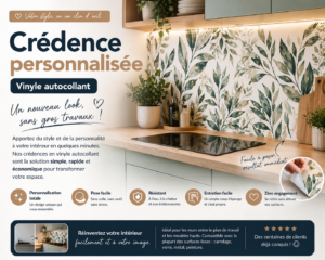 crédence personnalisée vinyle autocollant