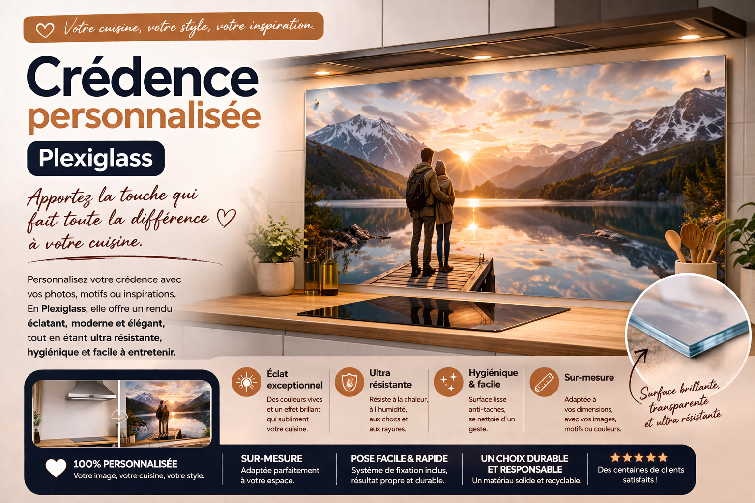 crédence personnalisée plexiglass