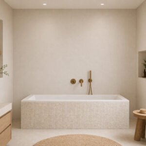 tablier de bain grunge beige