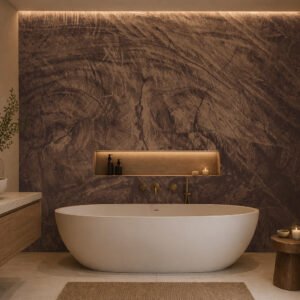 credence de bain bois vieux