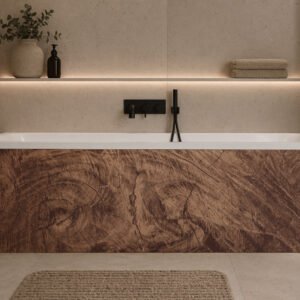 tablier de bain vieux bois