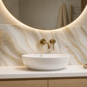 credence VASQUE---MARBRE---BEIGE-DORE-&-GRIS