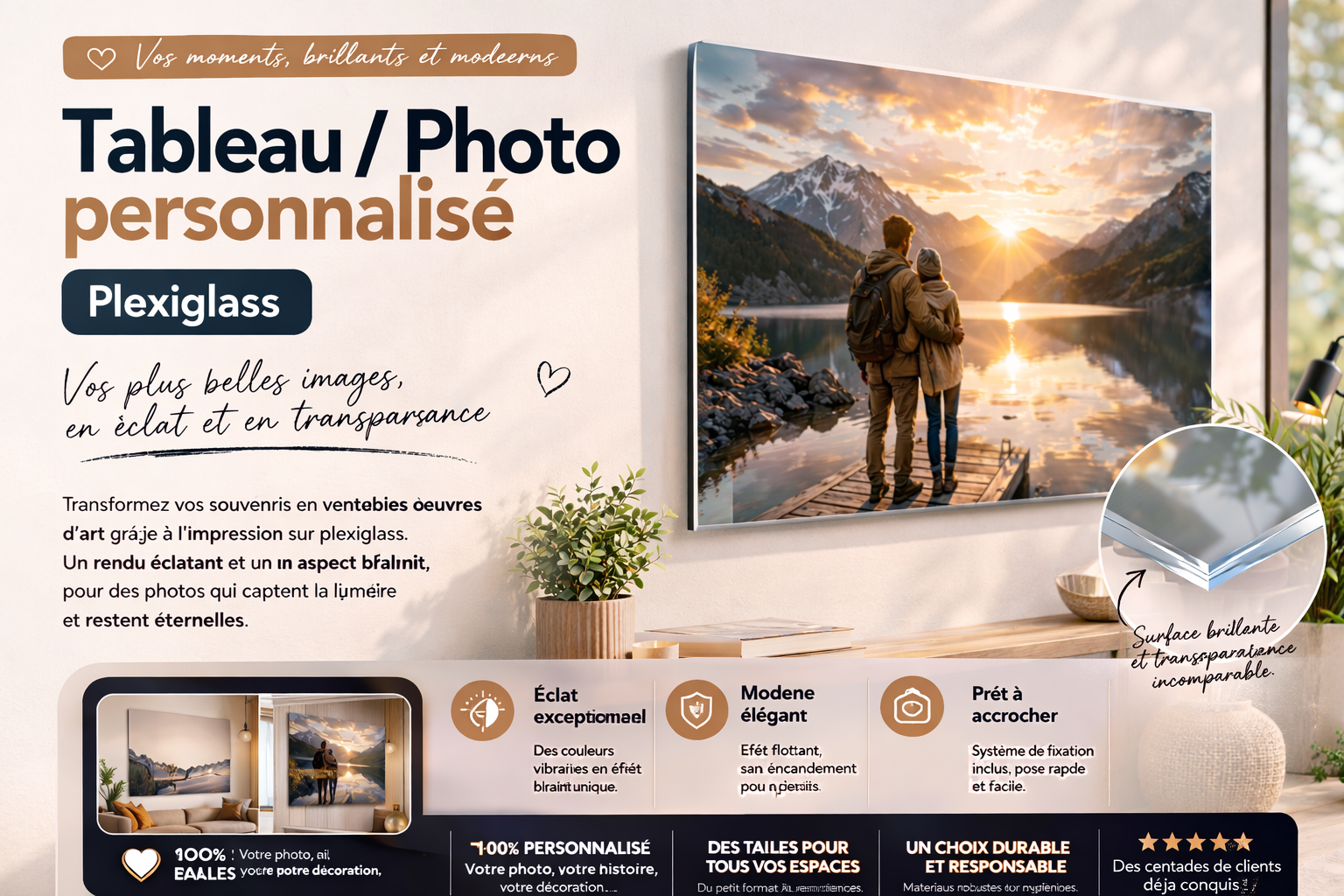 tableau / photo personnalisé – plexiglass