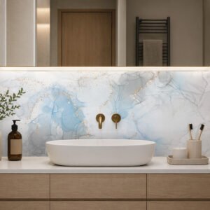 credence VASQUE---MARBRE--GRIS-BLEU