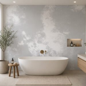 crédence de bain grunge nuage gris